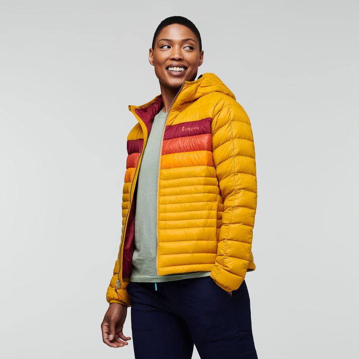 Fuego Down Hooded Jacket - Women's, Amber Stripes